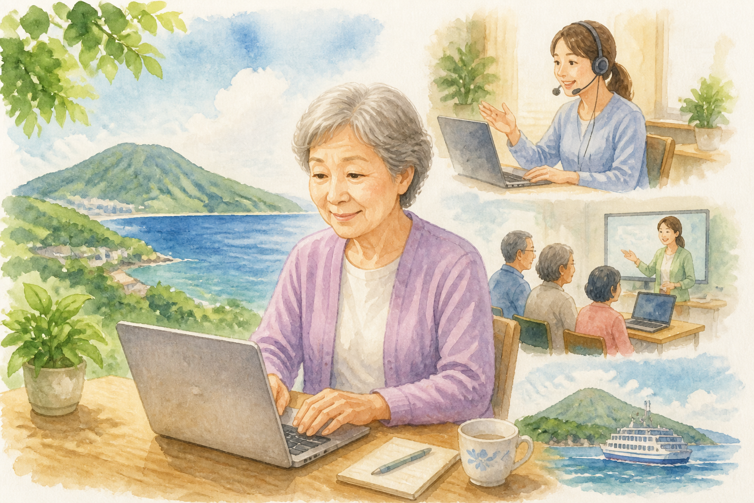 利島村では三つの学び方を組み合わせるのが現実的です