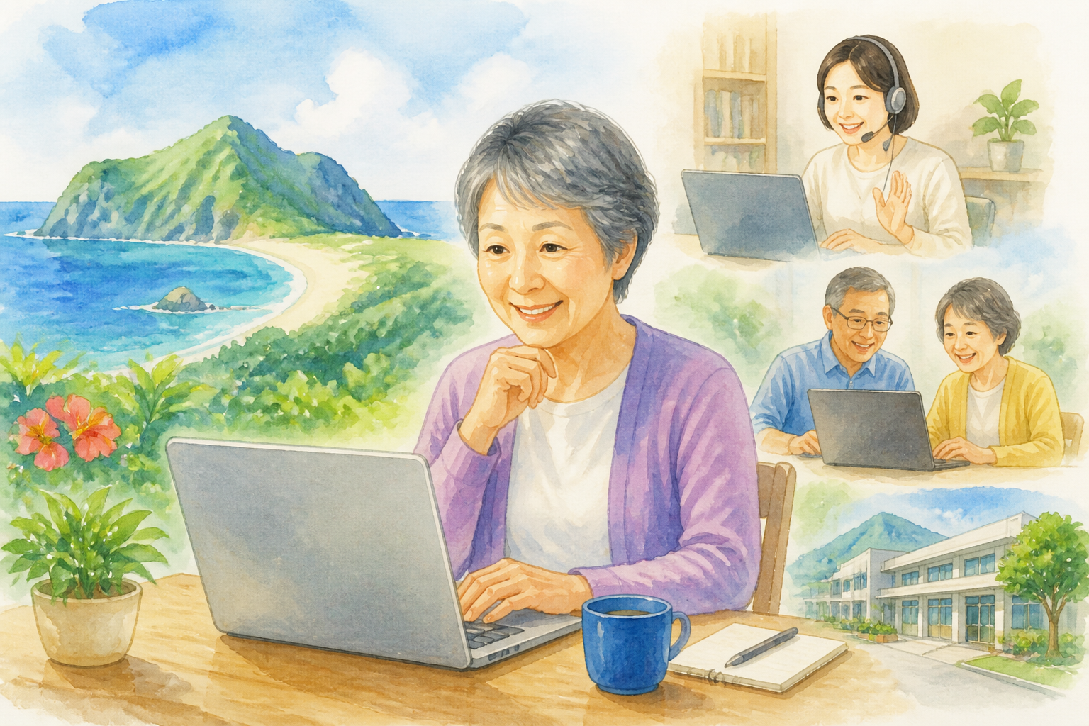 神津島村では組み合わせ型の学び方が向いています