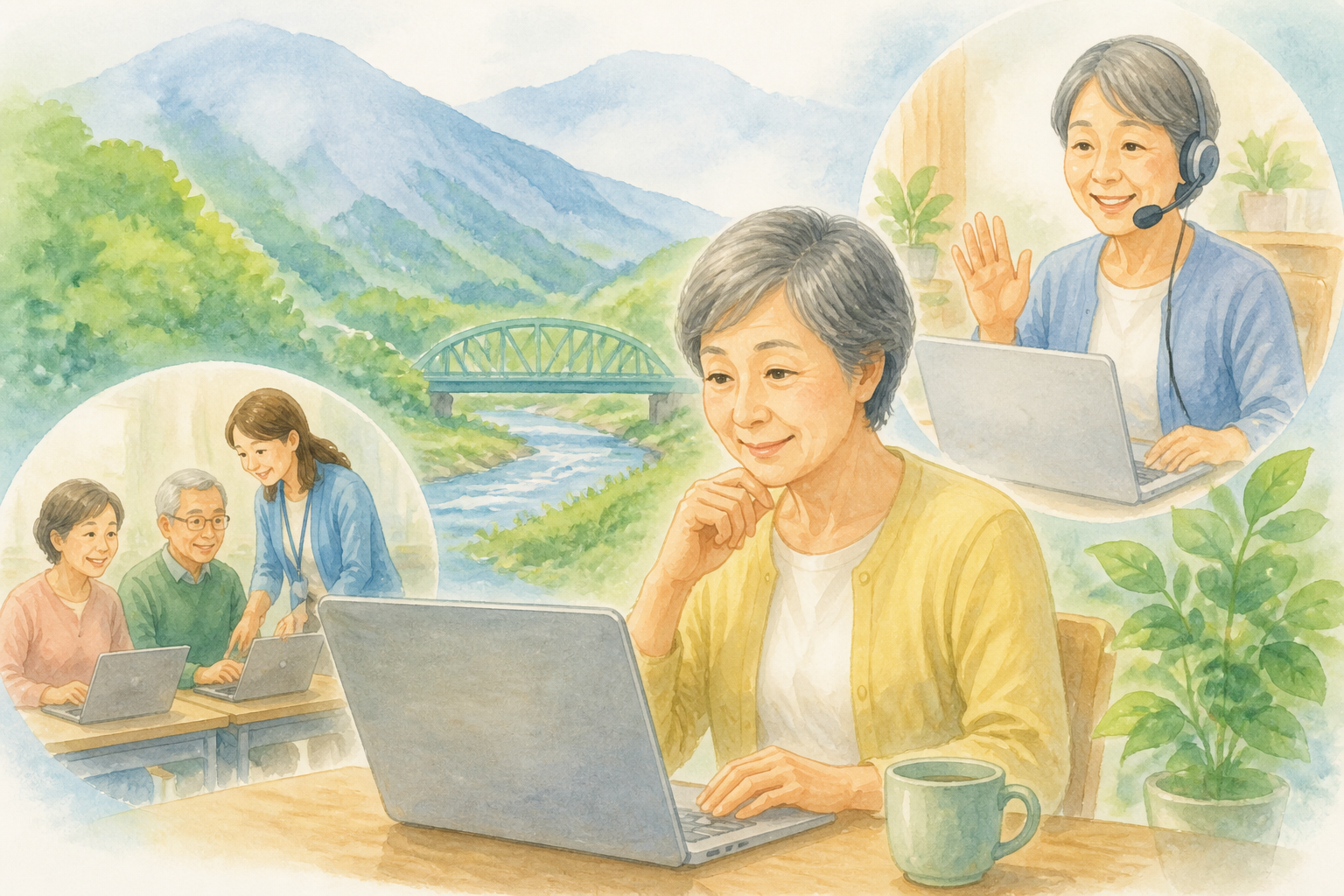 山北町では近隣教室とオンラインを組み合わせる考え方が現実的です