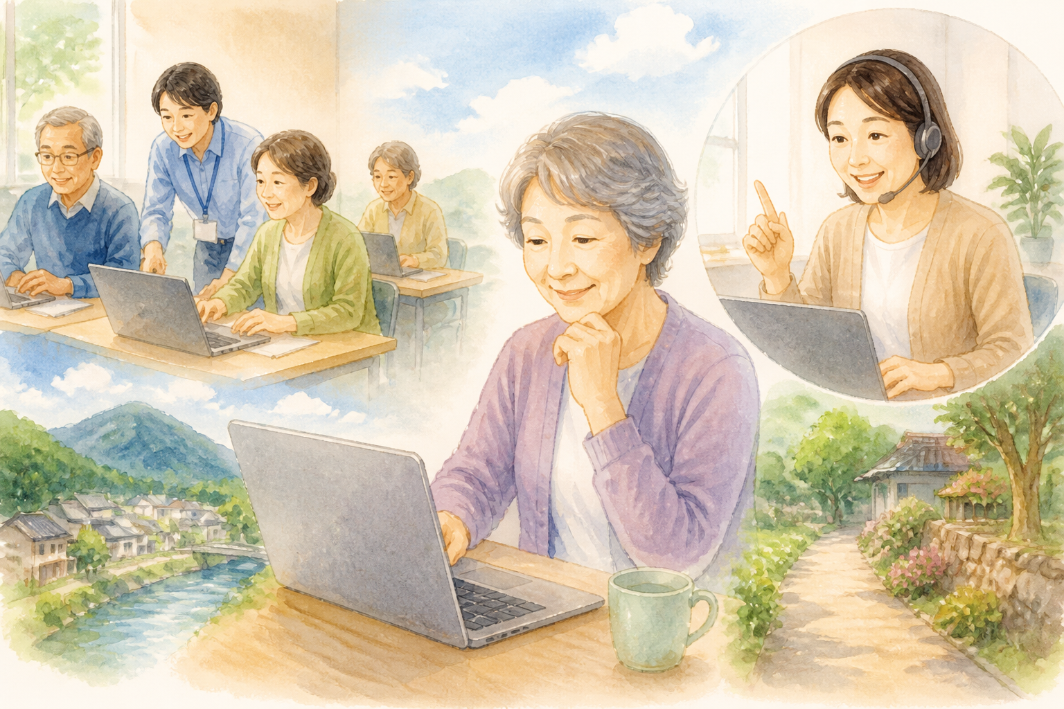 皆野町では近隣の対面教室とオンライン併用が現実的です