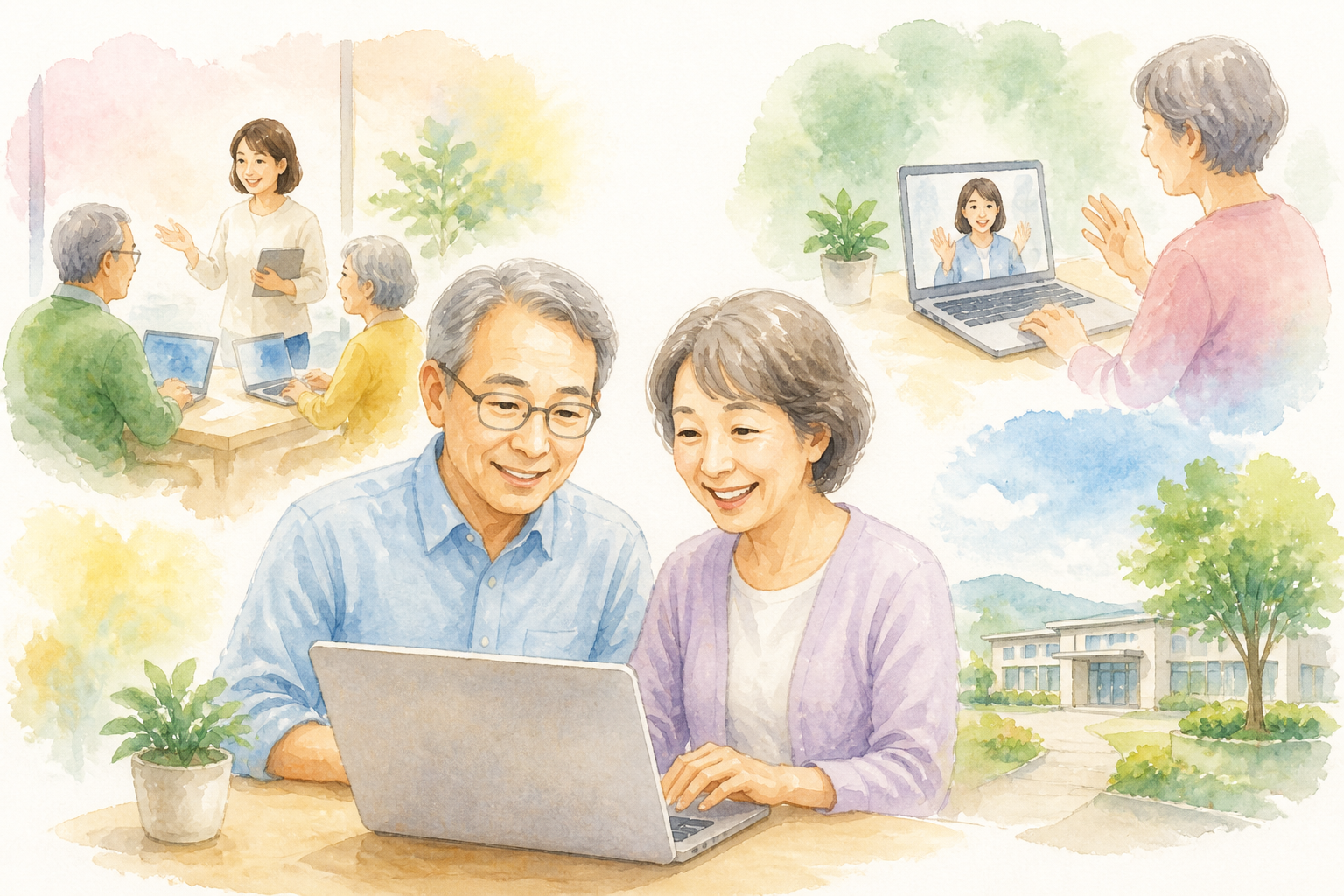 60代のパソコン学習は目的に合わせて選ぶのが安心です
