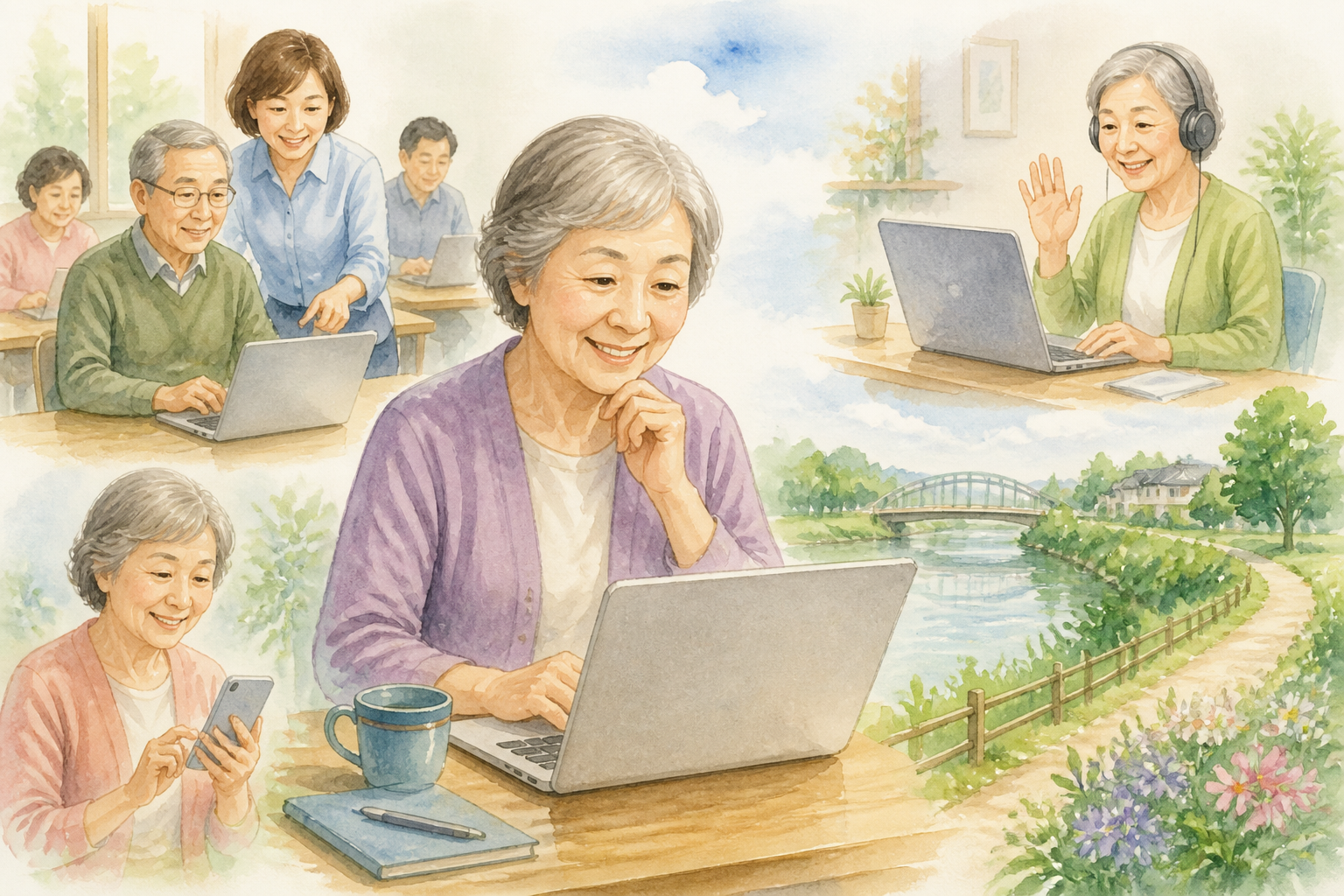 松伏町で60代が学ぶなら近隣教室とオンラインの併用が現実的です