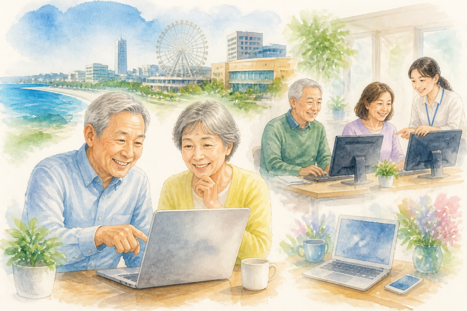 美浜区で60代の方に向く教室は稲毛海岸周辺を軸に探すと見つけやすいです