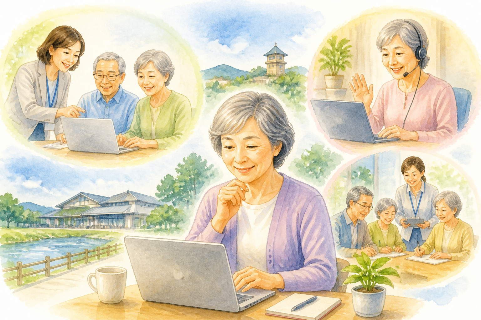60代の学び方は教室・オンライン・自治体講座の3つが基本です