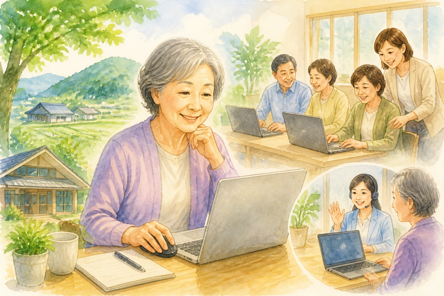 長南町で60代がパソコンを学ぶなら、町内の相談先と通学・オンラインの併用が現実的です